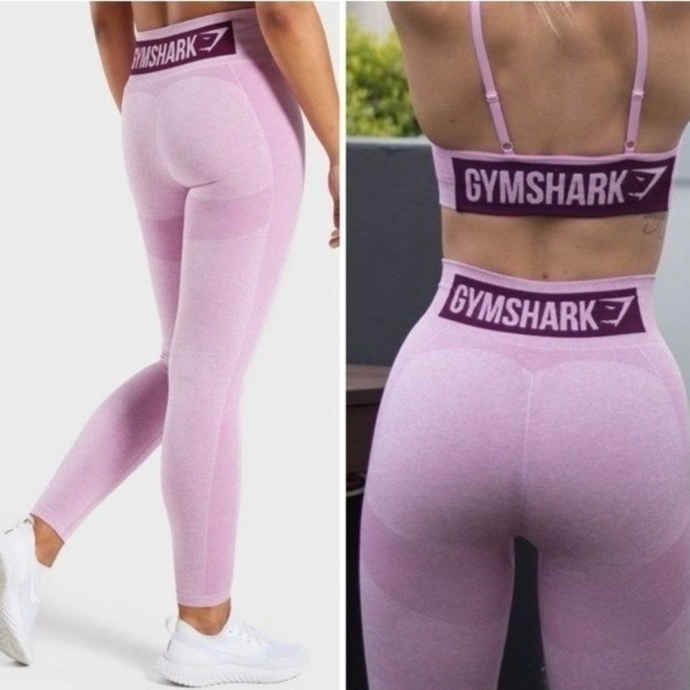 Gymshark Flex High Waisted Seamless Leggings Womens S Pink Workout Yoga Pull On